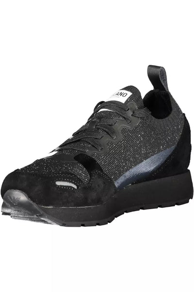 Black Polyester Sneaker