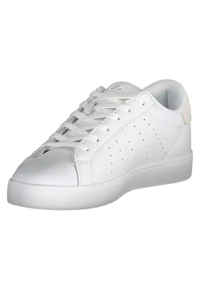 White Polyester Sneaker