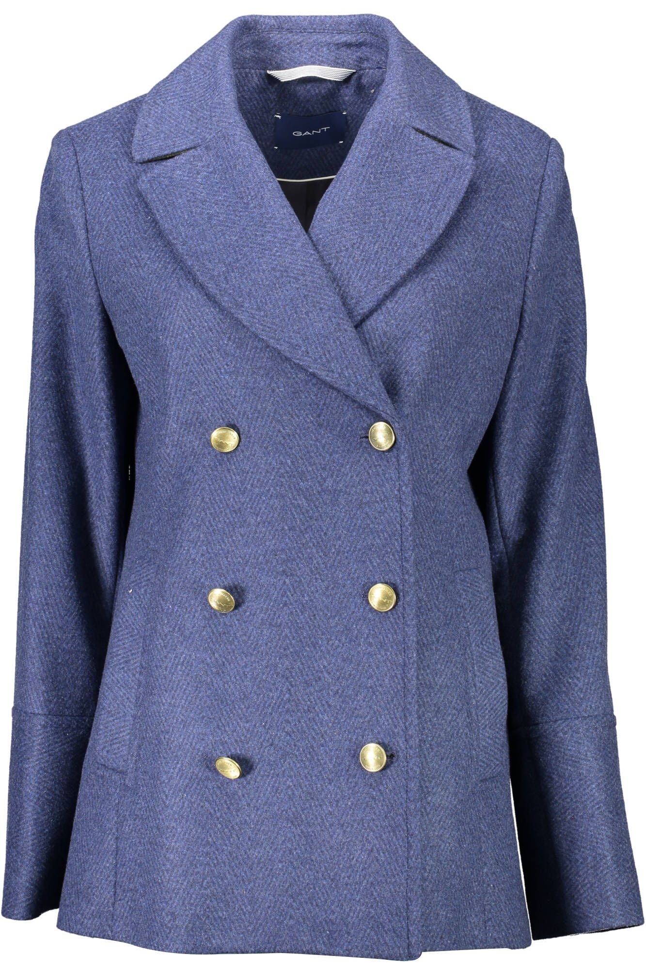 Blue Polyester Jackets & Coat