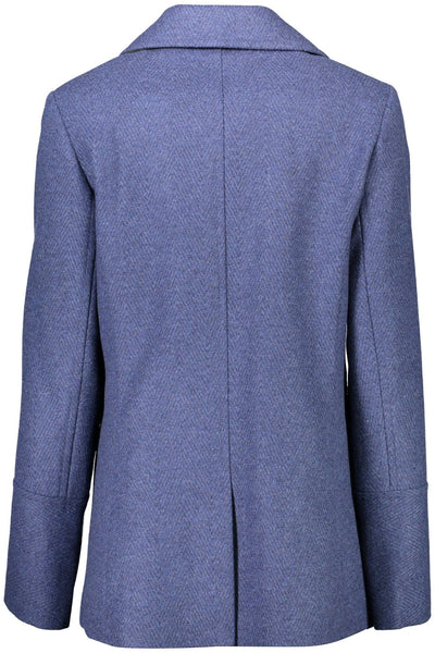 Blue Polyester Jackets & Coat