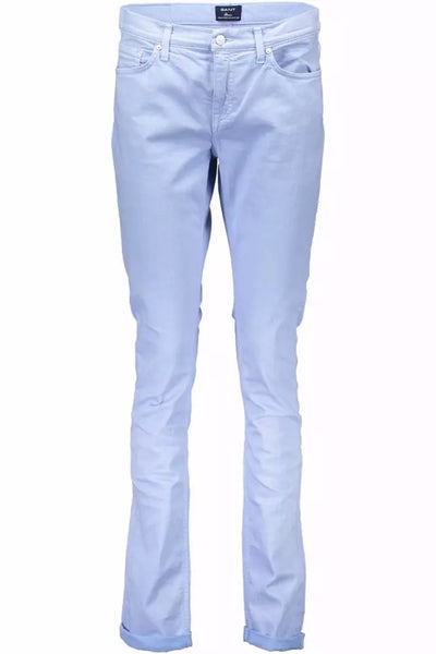 Light Blue Cotton Jeans & Pant