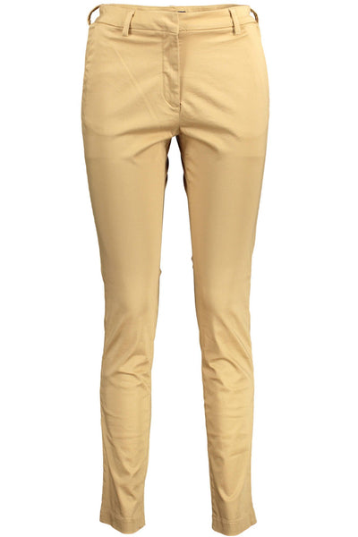 Beige Cotton Jeans & Pant