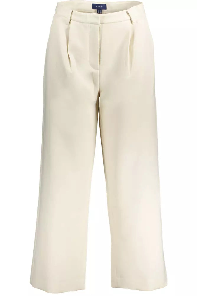 Beige Polyester Jeans & Pant