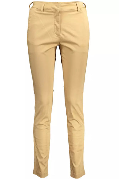 Beige Cotton Jeans & Pant