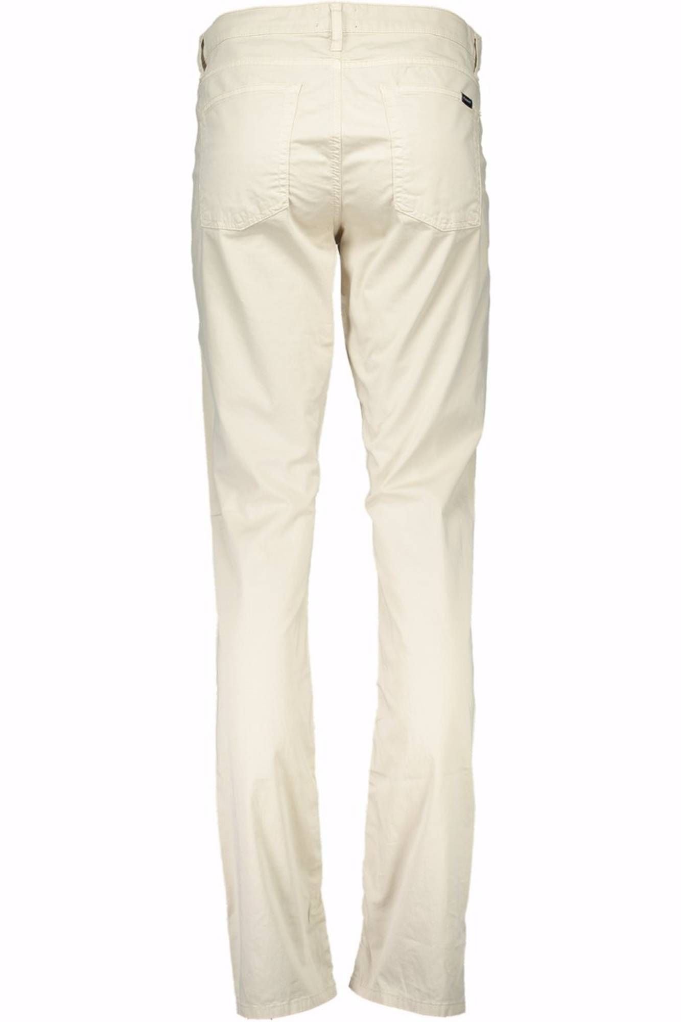 Beige Cotton Jeans & Pant