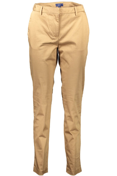 Brown Cotton Jeans & Pant