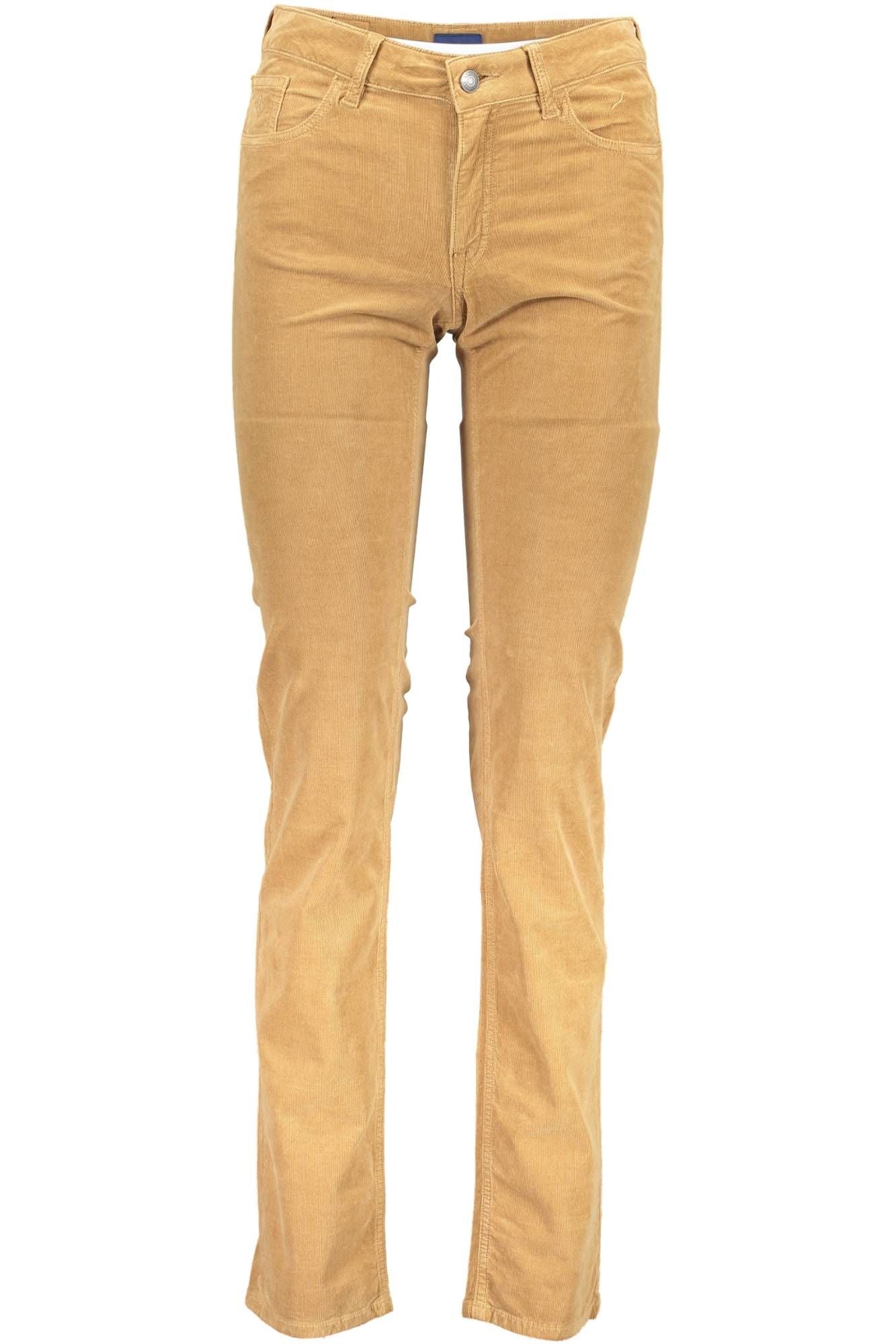 Brown Cotton Jeans & Pant