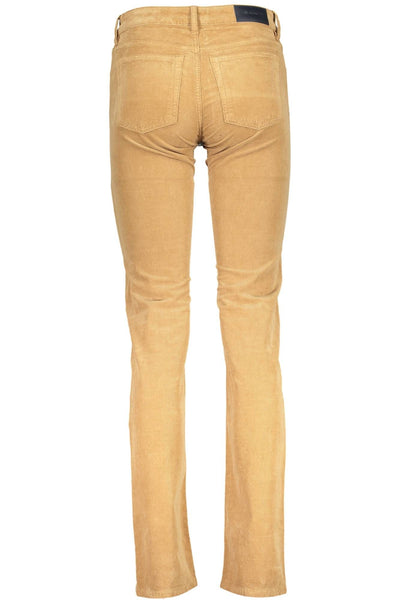 Brown Cotton Jeans & Pant