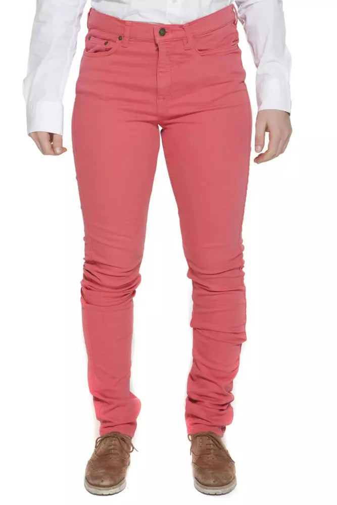 Pink Cotton Jeans & Pant