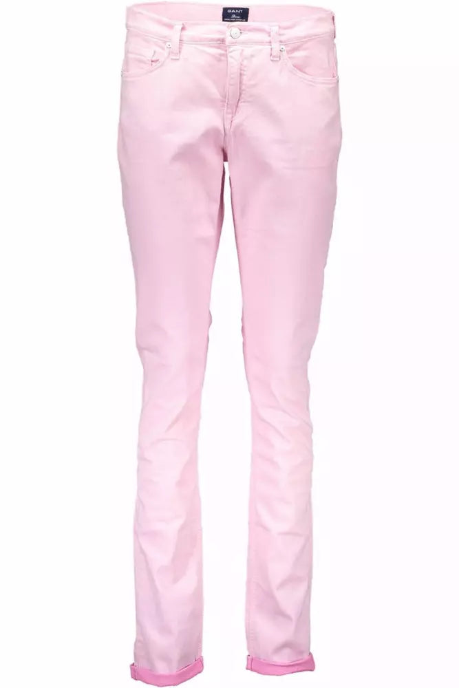 Pink Cotton Jeans & Pant