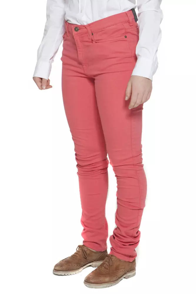 Pink Cotton Jeans & Pant