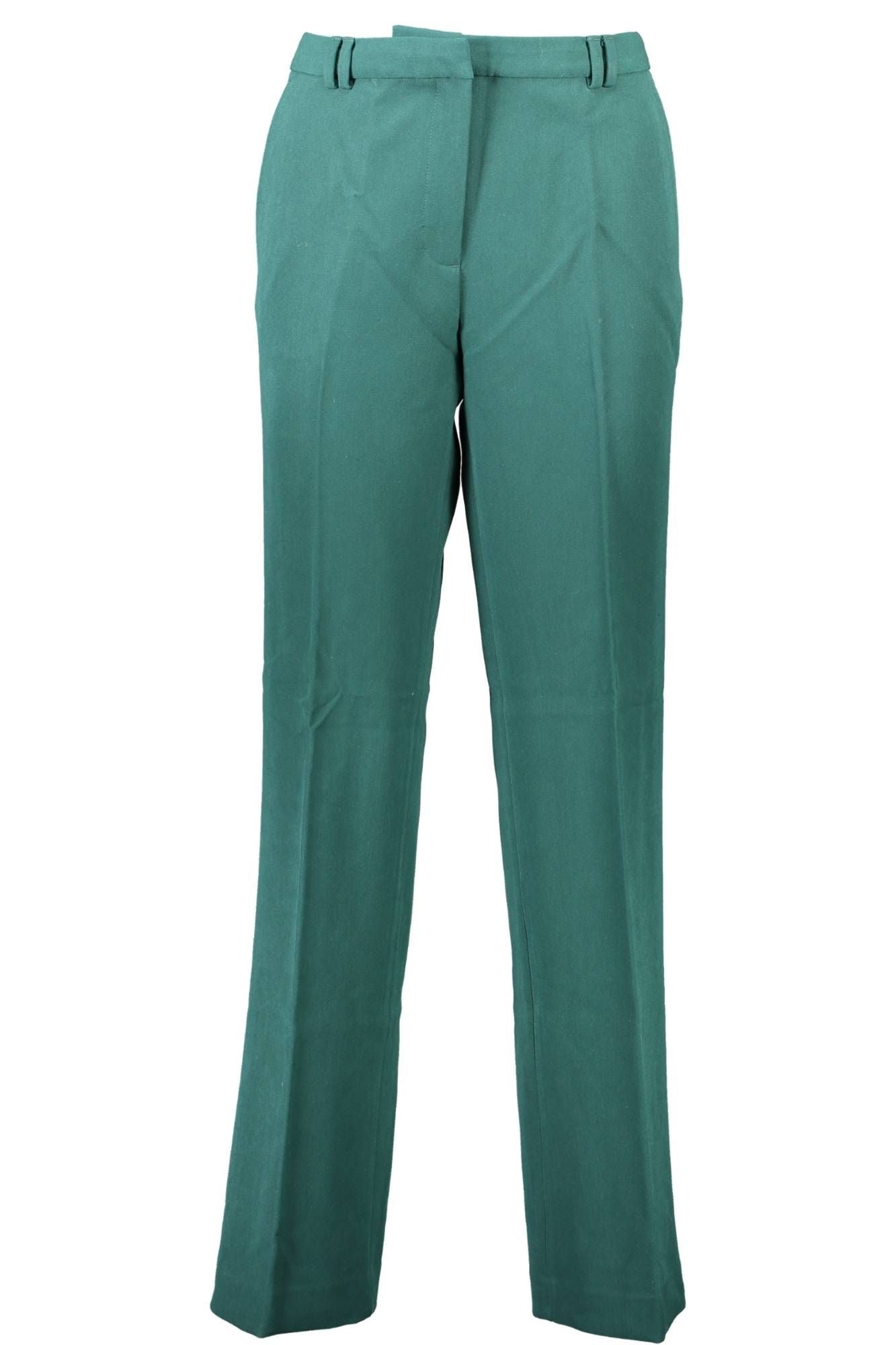 Green Polyester Jeans & Pant