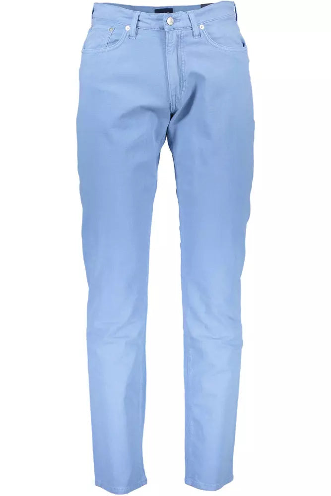 Light Blue Cotton Jeans & Pant