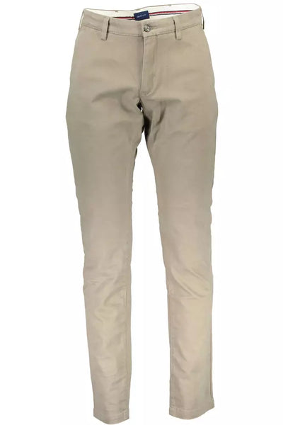 Beige Cotton Jeans & Pant