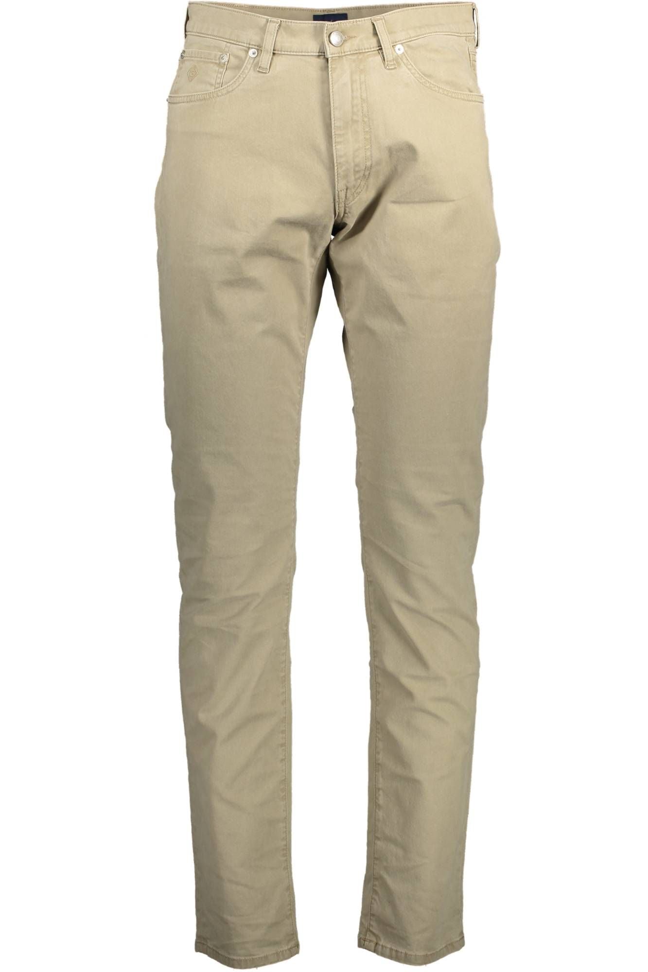 Beige Cotton Jeans & Pant