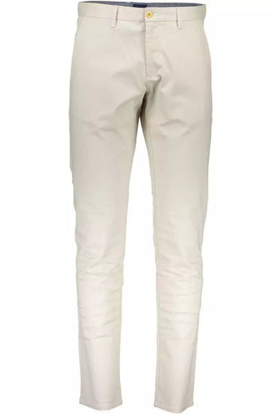 Beige Cotton Jeans & Pant