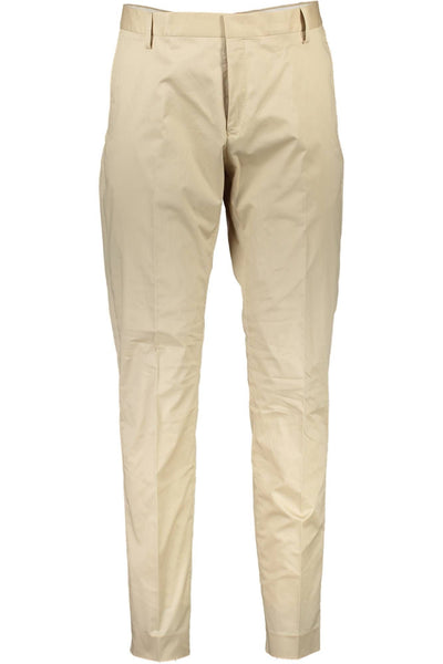 Beige Cotton Jeans & Pant