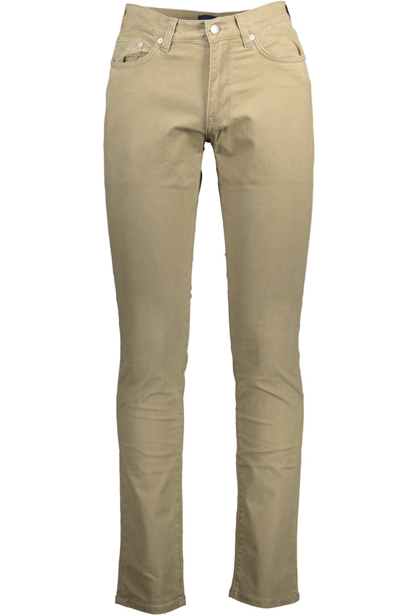 Beige Cotton Jeans & Pant