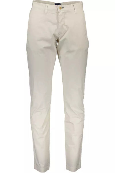 Beige Cotton Jeans & Pant