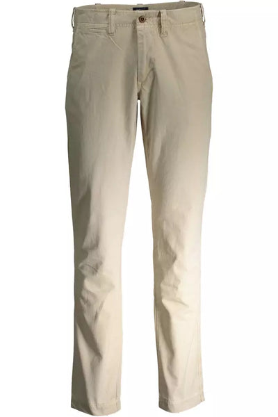 Beige Cotton Jeans & Pant