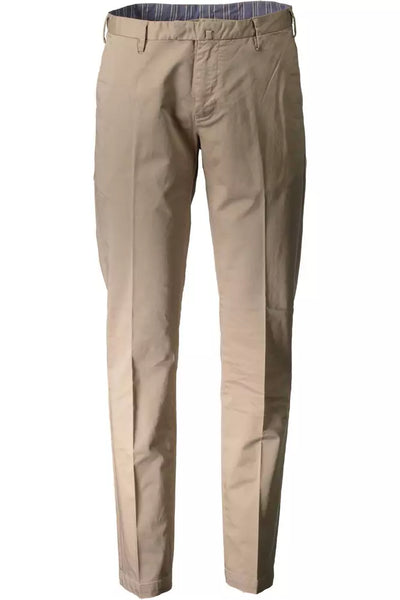 Beige Cotton Jeans & Pant