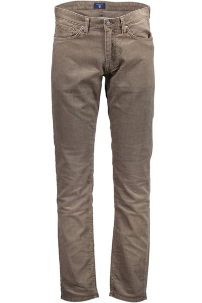 Beige Cotton Jeans & Pant