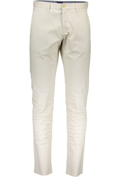 Beige Cotton Jeans & Pant