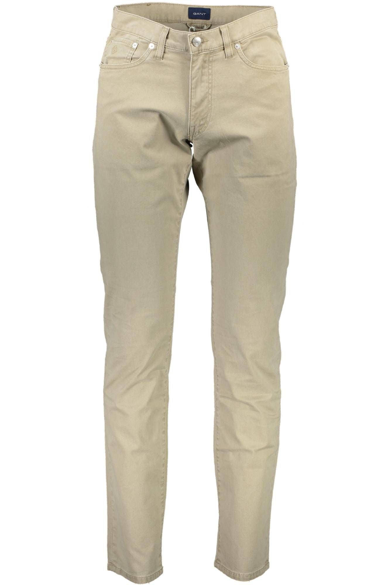 Beige Cotton Jeans & Pant