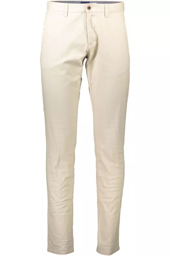 Beige Cotton Jeans & Pant