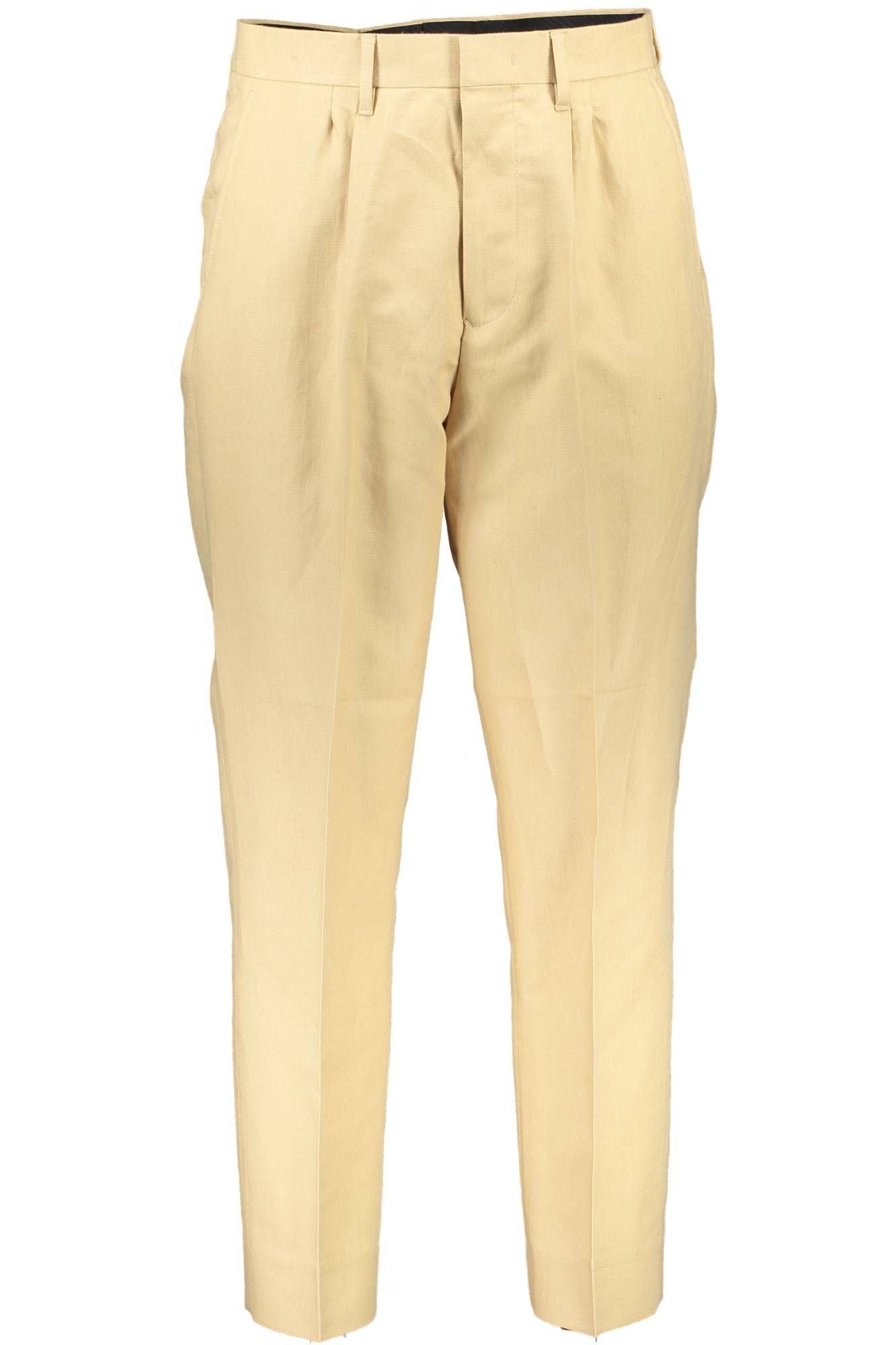 Beige Cotton Jeans & Pant