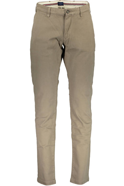 Beige Cotton Jeans & Pant