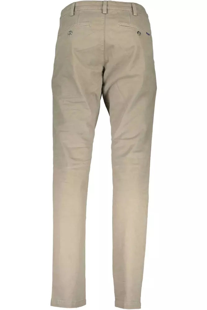 Beige Cotton Jeans & Pant