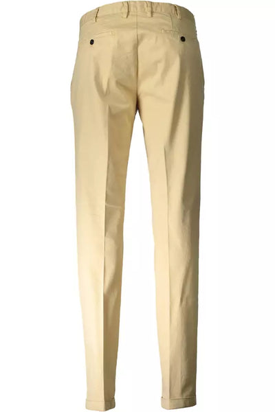 Beige Cotton Jeans & Pant