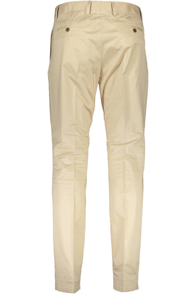 Beige Cotton Jeans & Pant