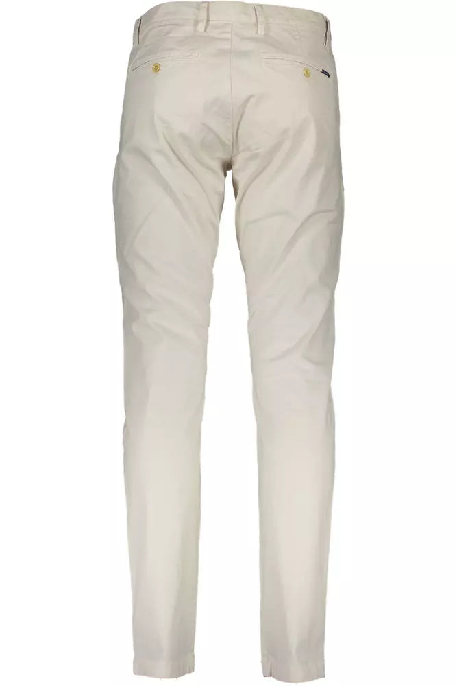 Beige Cotton Jeans & Pant