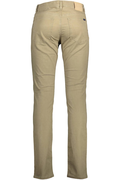 Beige Cotton Jeans & Pant