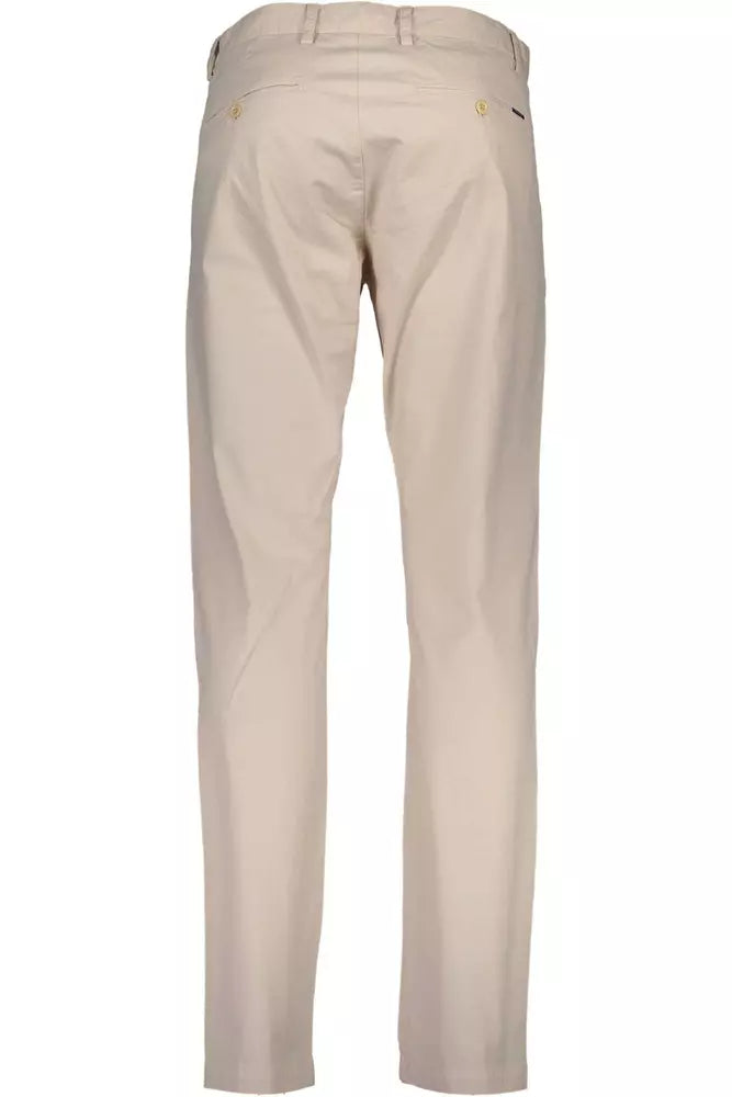 Beige Cotton Jeans & Pant