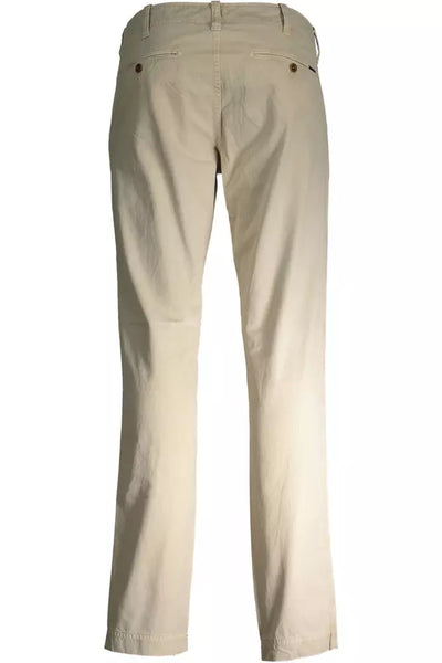 Beige Cotton Jeans & Pant