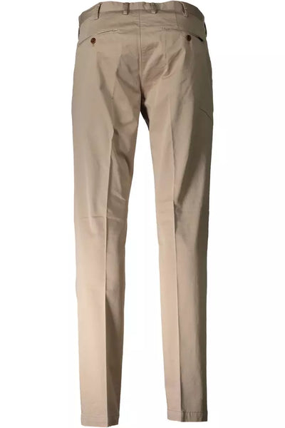 Beige Cotton Jeans & Pant