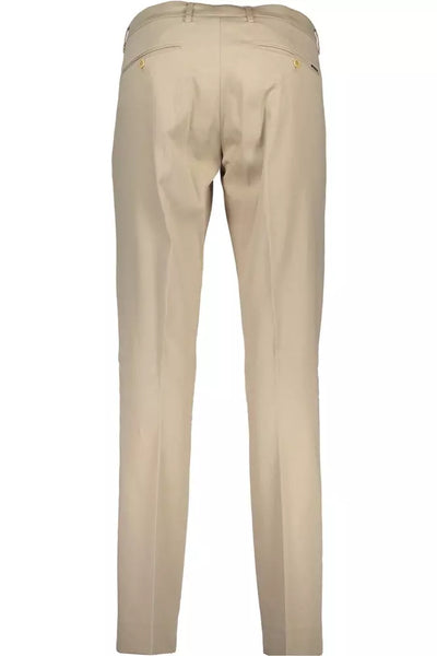 Beige Cotton Jeans & Pant