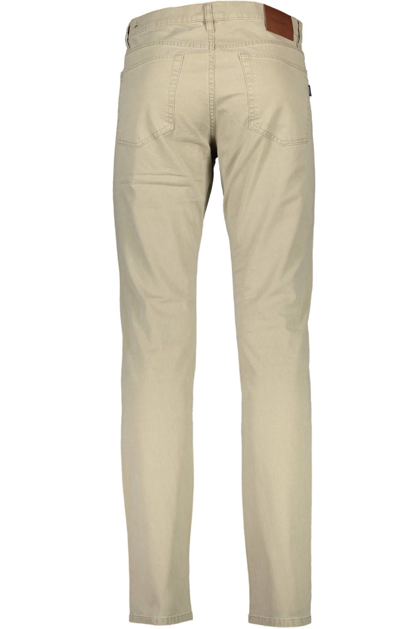 Beige Cotton Jeans & Pant