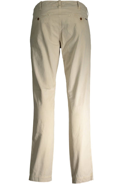 Beige Cotton Jeans & Pant