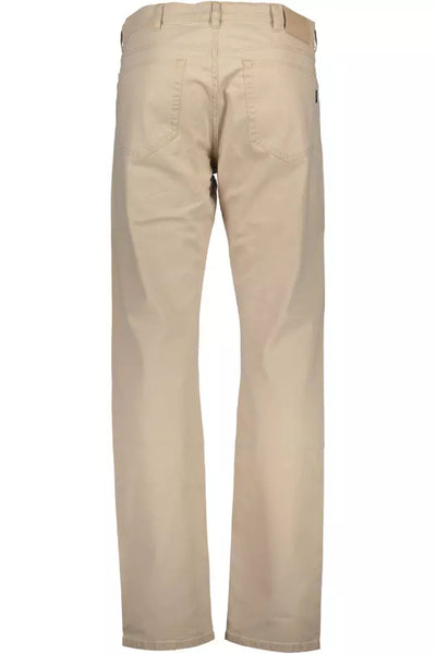 Beige Cotton Jeans & Pant