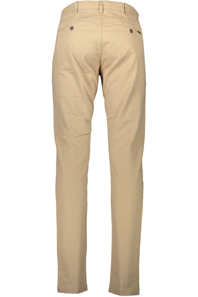 Beige Cotton Jeans & Pant