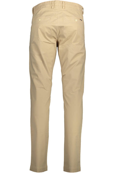 Beige Cotton Jeans & Pant