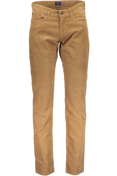 Brown Cotton Jeans & Pant