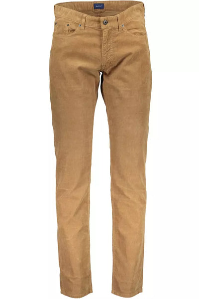 Brown Cotton Jeans & Pant