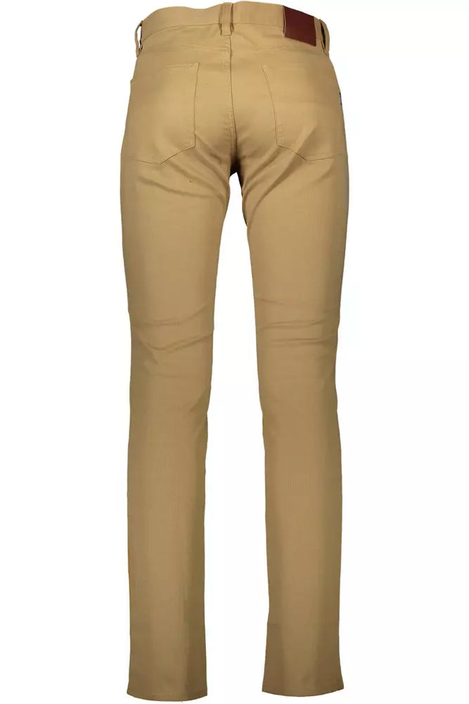 Brown Cotton Jeans & Pant