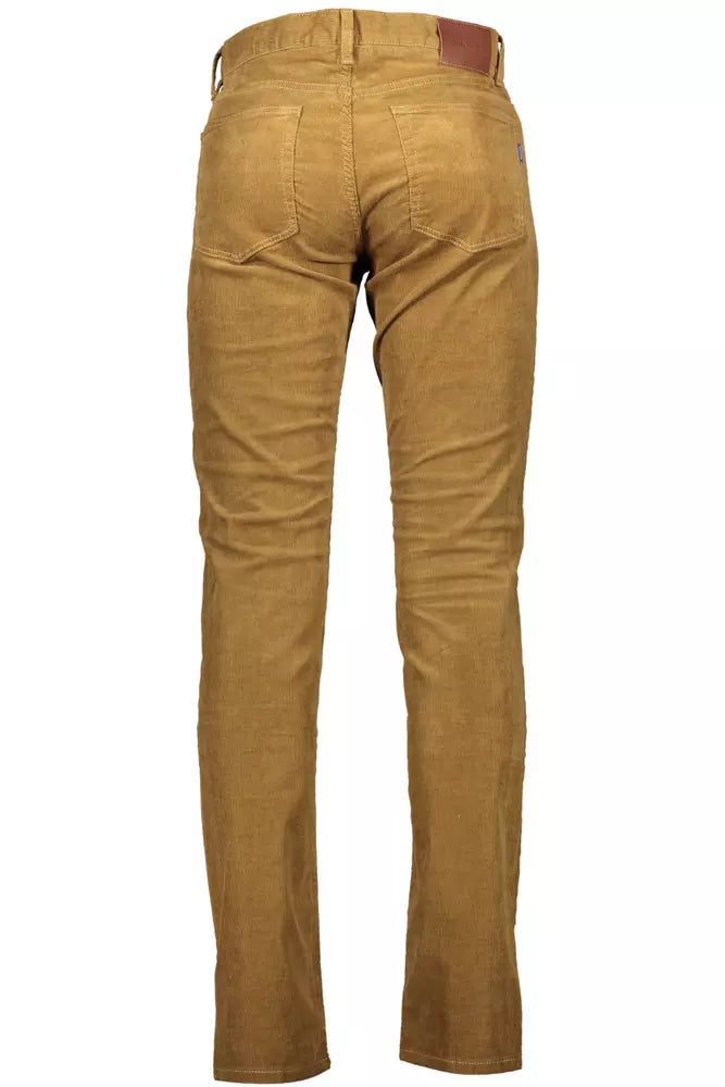 Brown Cotton Jeans & Pant