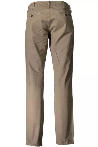 Brown Cotton Jeans & Pant